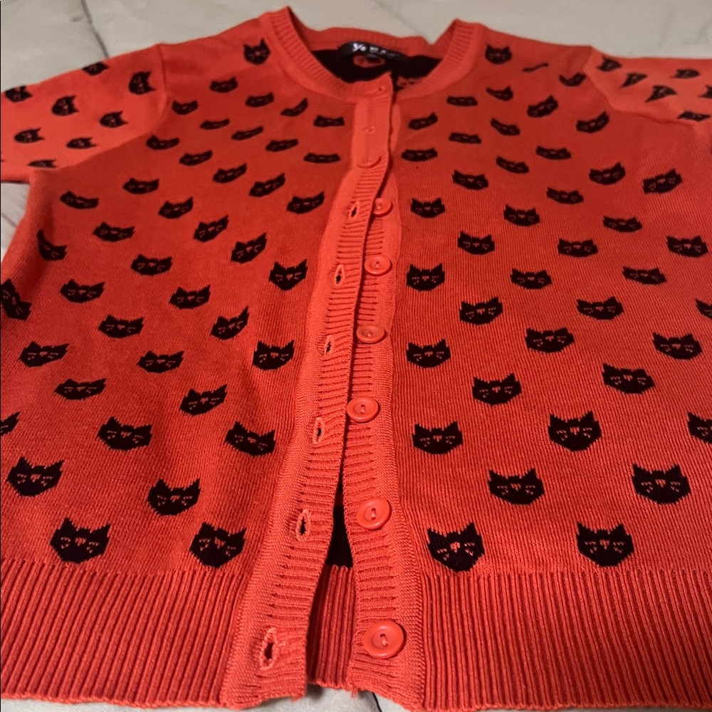 YEMAK Women's Knit Cardigan Sweater – 3/4 Sleeve Button Down Crewneck - Picture 3 of 9